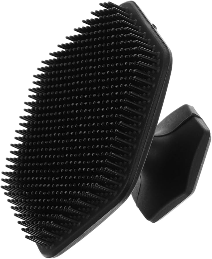 Black Silicone Facial Cleansing Brush Manual Exfoliator For Skin Care And Massage - Image 1